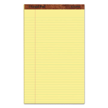 TOPS™ "the Legal Pad" Plus Ruled Perforated Pads With 40 Pt. Back, Wide-legal Rule, 50 Canary-yellow 8.5 X 14 Sheets, Dozen freeshipping - TVN Wholesale